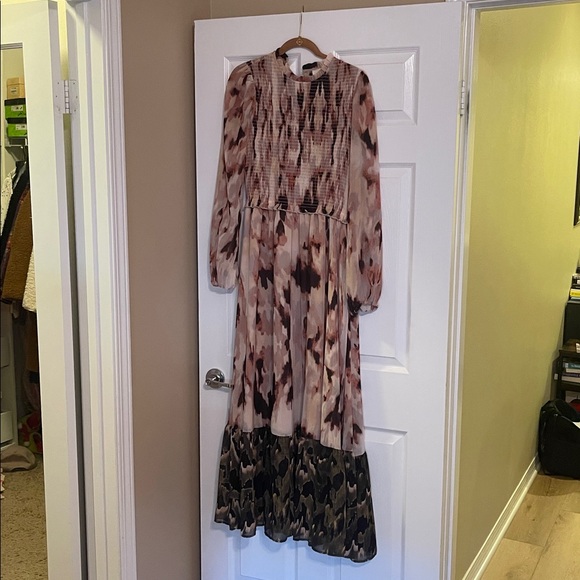 Melloday Nordstrom Chiffon Long Sleeve Maxi Dress L - Picture 6 of 7